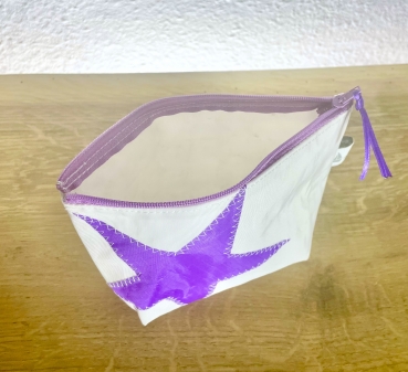 Segeltuchtäschchen mit lila Stern